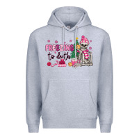 Heather Grey freezing to death skeleton Premium Hoodie - MaliasSmallBusiness