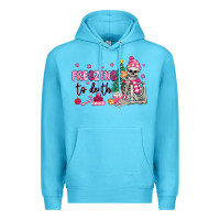 Ocean Blue freezing to death skeleton Premium Hoodie - MaliasSmallBusiness