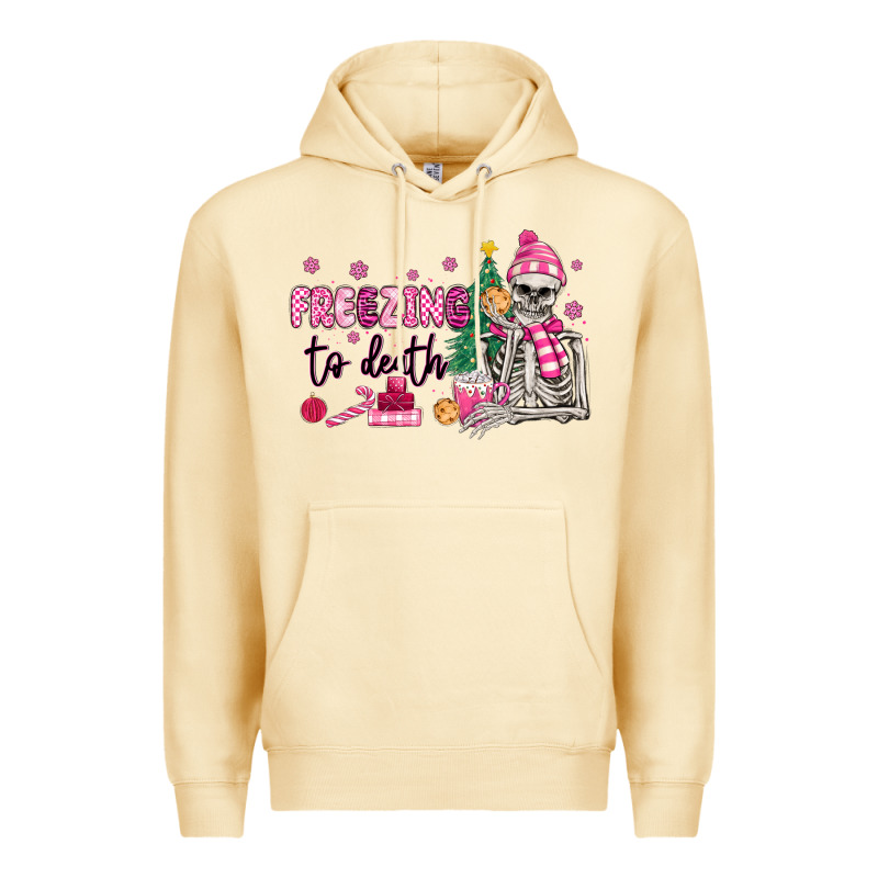 Freezing To Death Skeleton Premium Hoodie by MaliasSmallBusiness | Teevron