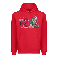 Red freezing to death skeleton Premium Hoodie - MaliasSmallBusiness