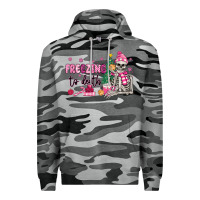 Slate Camo freezing to death skeleton Premium Hoodie - MaliasSmallBusiness