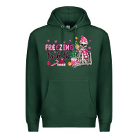 Sports Green freezing to death skeleton Premium Hoodie - MaliasSmallBusiness