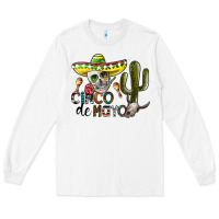 White cinco de mayo Long Sleeve Tee - SublimationCraftShop