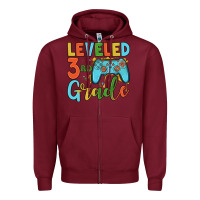 Burgundy leveled 3rd grade Zipper Hoodie - JahusDesignShop