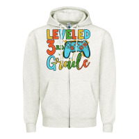 Oatmeal Heather leveled 3rd grade Zipper Hoodie - JahusDesignShop