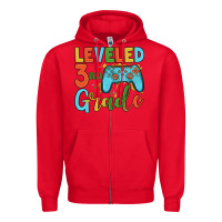 Red leveled 3rd grade Zipper Hoodie - JahusDesignShop