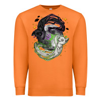 Carrot Magical cats ghost with moon Halloween Premium Sweatshirt - NancyCooperArtShop