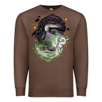 Chestnut Magical cats ghost with moon Halloween Premium Sweatshirt - NancyCooperArtShop