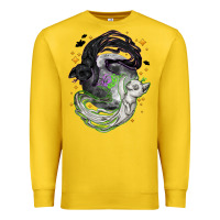 Lemon Magical cats ghost with moon Halloween Premium Sweatshirt - NancyCooperArtShop