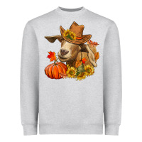 Heather Grey Fall Goat Heavyweight Sweatshirt - RanaPortraitStore