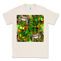 Natural St. Patrick's Donkey With Leprechaun Hat Seamless Classic Tee - FaDigitalArtStudio