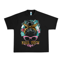 Black nail tech life messy bun Urban Heavy Tee - BarkalooDesign