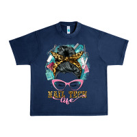 Navy nail tech life messy bun Urban Heavy Tee - BarkalooDesign