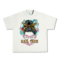 Pistachio nail tech life messy bun Urban Heavy Tee - BarkalooDesign