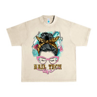 Sandshell nail tech life messy bun Urban Heavy Tee - BarkalooDesign