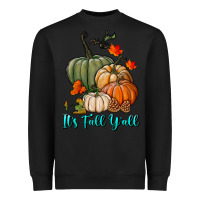 Black Happy Fall Y'all Pumpkins Heavyweight Sweatshirt - RanaPortraitStore