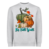 Heather Grey Happy Fall Y'all Pumpkins Heavyweight Sweatshirt - RanaPortraitStore