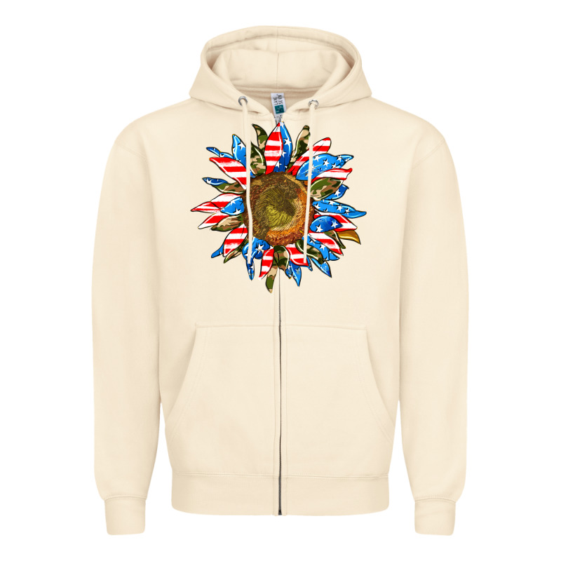 Sunflower Front Zipper Hoodie by AdoDesignShop | Teevron