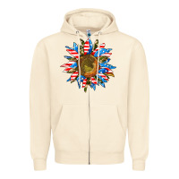 Sandshell sunflower front Zipper Hoodie - AdoDesignShop