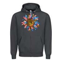 Smoke sunflower front Zipper Hoodie - AdoDesignShop