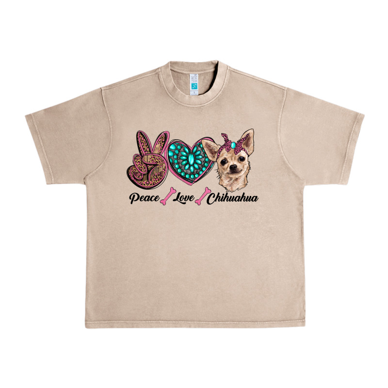 Peace Love Chihuahua Urban Heavy Tee by RanaPortraitStore | Teevron
