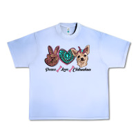 Grape Ice peace love chihuahua Urban Heavy Tee - RanaPortraitStore
