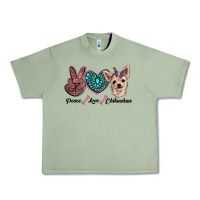 Oil Green peace love chihuahua Urban Heavy Tee - RanaPortraitStore
