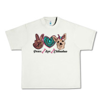 Pistachio peace love chihuahua Urban Heavy Tee - RanaPortraitStore