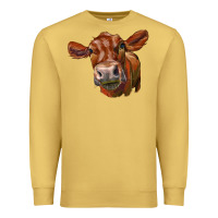 Antique Gold red angus face Premium Sweatshirt - LillyAllenDesigns