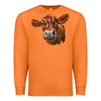 Carrot red angus face Premium Sweatshirt - LillyAllenDesigns