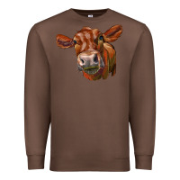 Chestnut red angus face Premium Sweatshirt - LillyAllenDesigns