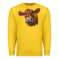 Lemon red angus face Premium Sweatshirt - LillyAllenDesigns