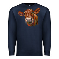 Navy red angus face Premium Sweatshirt - LillyAllenDesigns