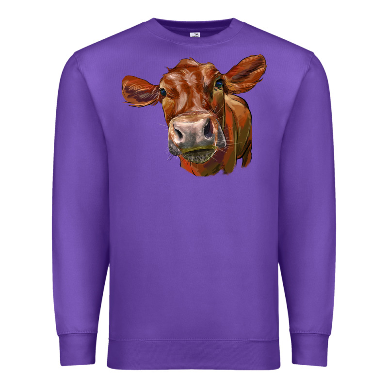 Red Angus Face Premium Sweatshirt by LillyAllenDesigns | Teevron