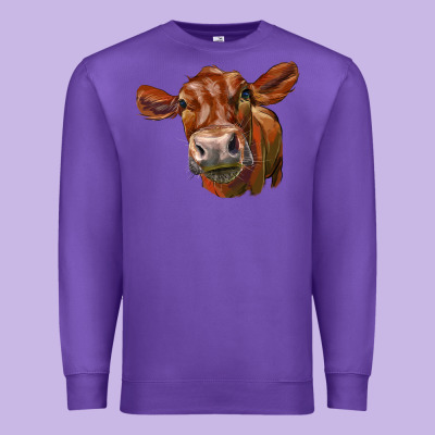 Red Angus Face Premium Sweatshirt Designed By Lillyallendesigns