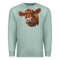 Seafoam red angus face Premium Sweatshirt - LillyAllenDesigns