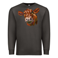 Smoke red angus face Premium Sweatshirt - LillyAllenDesigns