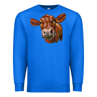True Royal red angus face Premium Sweatshirt - LillyAllenDesigns