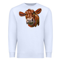 White red angus face Premium Sweatshirt - LillyAllenDesigns