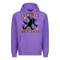 Purple it's fine i'm fine everything is fine Premium Hoodie - MaliasSmallBusiness