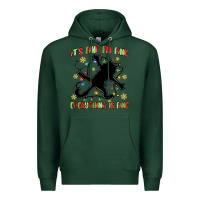 Sports Green it's fine i'm fine everything is fine Premium Hoodie - MaliasSmallBusiness