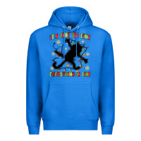 True Royal it's fine i'm fine everything is fine Premium Hoodie - MaliasSmallBusiness