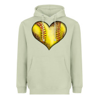 Matcha softball heart Heavyweight Hoodie - LillyAllenDesigns