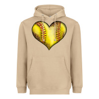 Mushroom softball heart Heavyweight Hoodie - LillyAllenDesigns