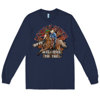 Navy cowboy ranch Long Sleeve Tee - SublimationCraftShop