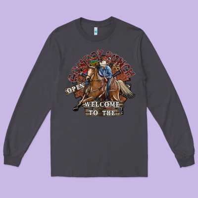 Cowboy Ranch Long Sleeve Tee Designed By Sublimationcraftshop