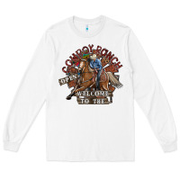 White cowboy ranch Long Sleeve Tee - SublimationCraftShop