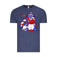 Vintage Denim 4th of july american unicorn Vintage Tee - texasbilliewilder