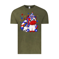 Vintage Olive 4th of july american unicorn Vintage Tee - texasbilliewilder