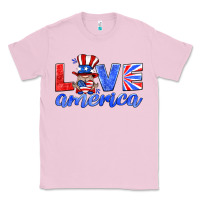 Bubblegum Pink love america gnome Classic Tee - HRA Design Shop